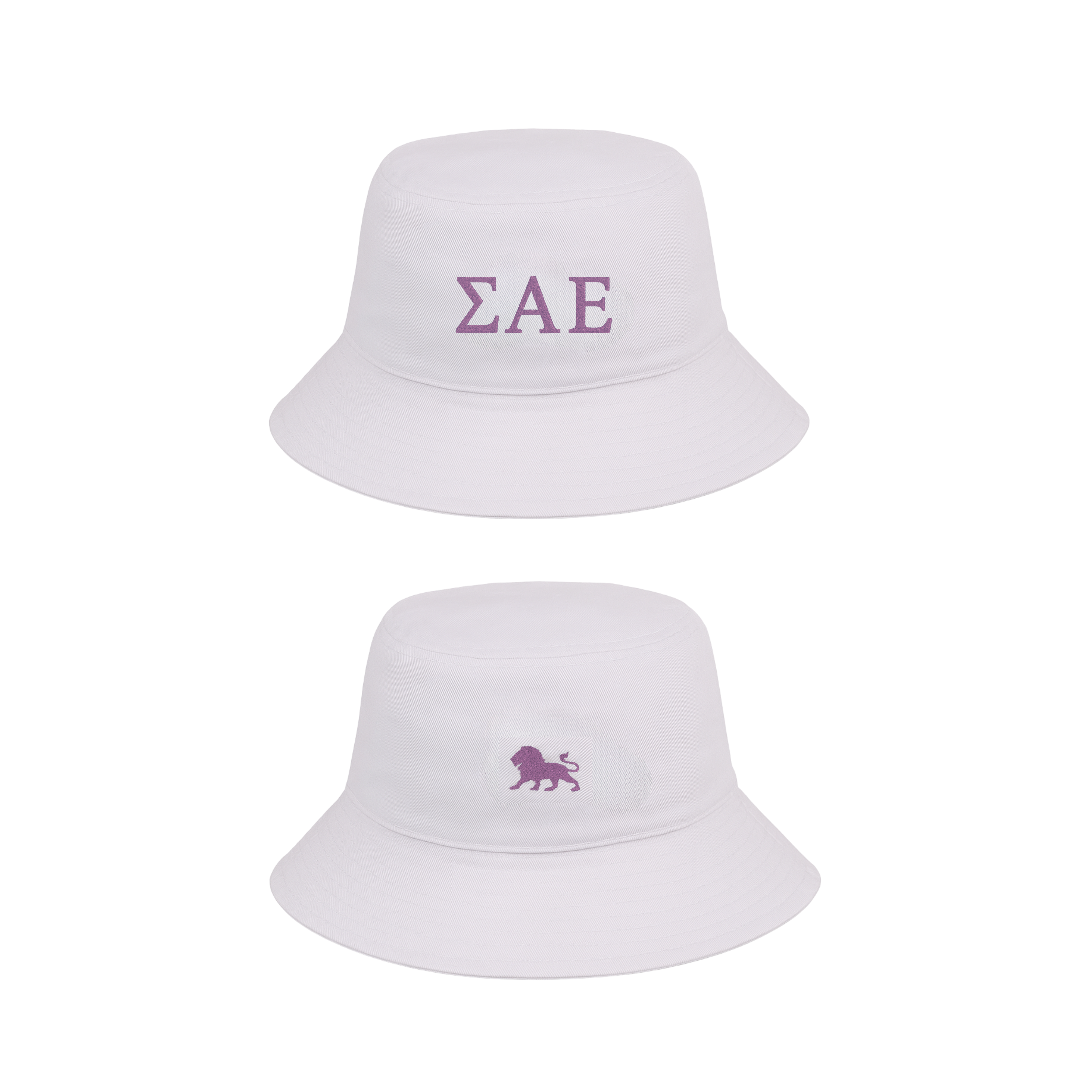 SAE White Purple Bucket Hat