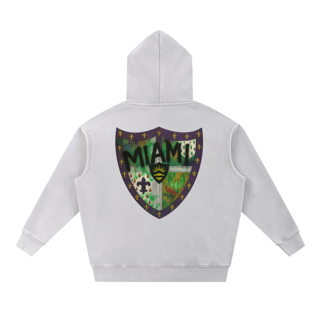 SAE Fall Blue Wash Fleece Oversize Hoodie