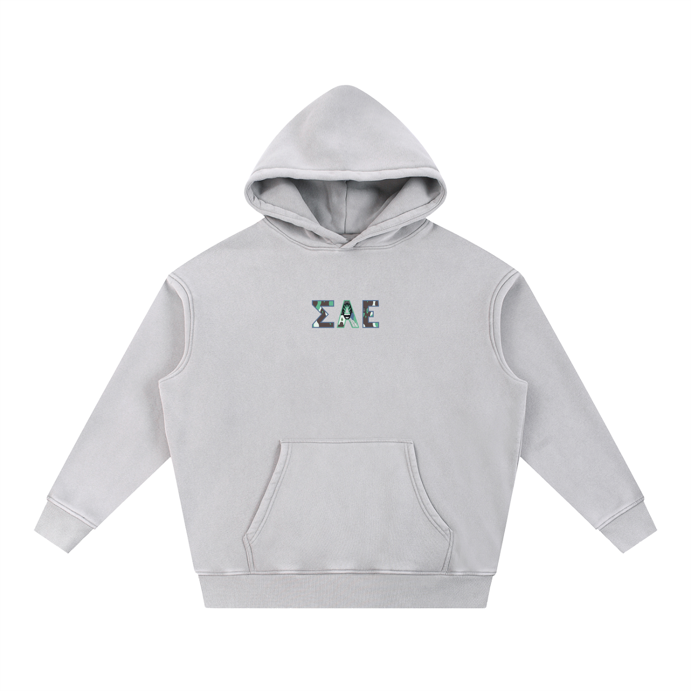 SAE Fall Blue Wash Fleece Oversize Hoodie
